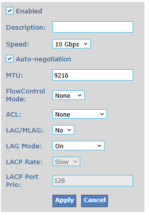 Switch config